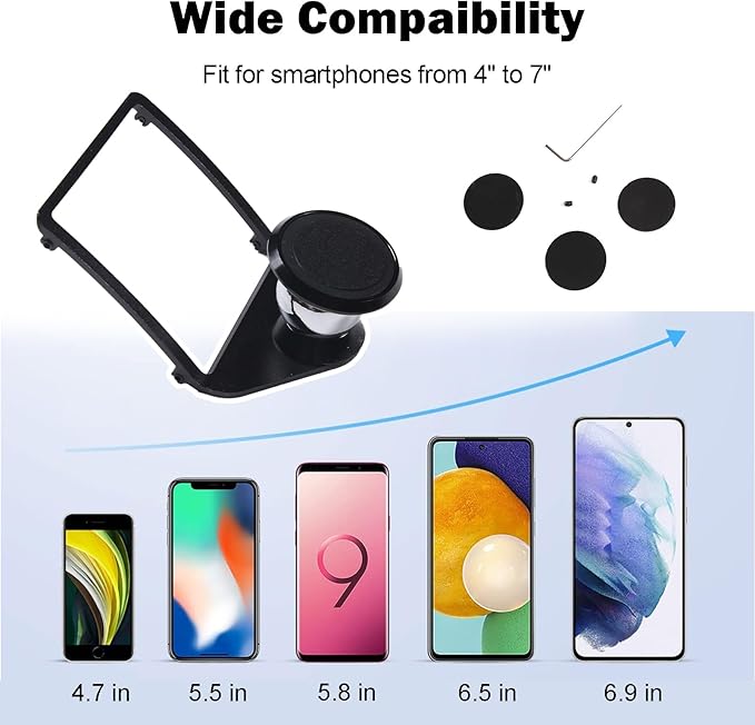 Car Mobile Phone Mount Compatible with BMW 3 4 Series M3 M4 F30 F31 F32 F33 F34 F36 F80 F82 F83 360-Degree Rotary Cell Phone Holder Navigation Bracket Accessories(Magnet)Suggested Purchase Style B