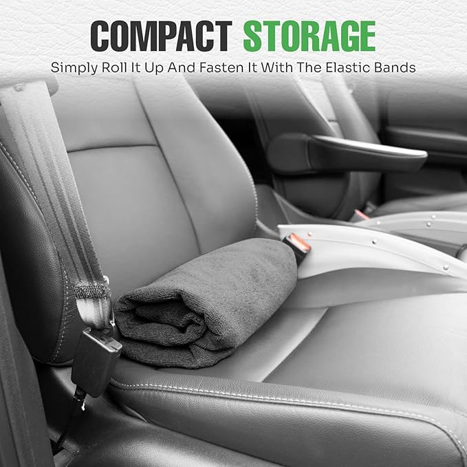 lebogner Waterproof Sweating Car Seat Cover for Post Gym Workout, Running, Swimming, Beach and Hiking, Universal Fit Anti-Slip Bucket Seat Protector for Cars, SUVs and Trucks, Machine Washable, Grey