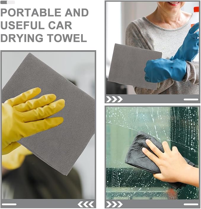Abaodam 2 Pcs Absorbent Car Washing Towels 30x30cm Microfiber Drying Cloths for Car Interior and Exterior Detailing, Lint-Free Wiping Towels for Vehicle Glass and Surface Care