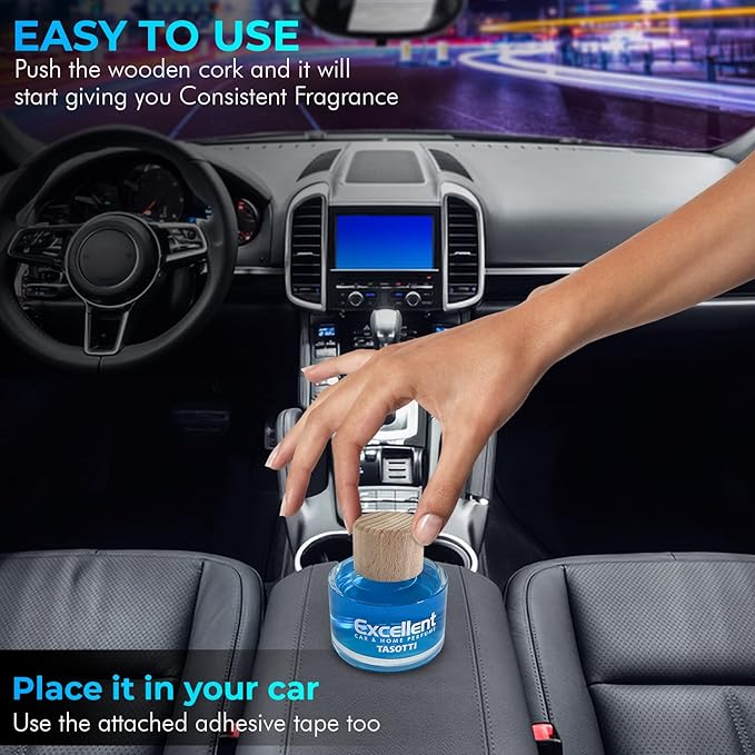 Tasotti Excellent Car Perfume Air Freshener, Luxury Car Air fresheners and Car Odor Eliminator, Long Lasting Scent Up to 75 Days (Ice Aqua)