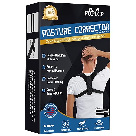 Posture Corrector for Men and Women - Invisible & Mesh Breathable Upper Back Brace - Adjustable Back Straightener - Relieve Shoulder, Neck & Back Pain, S(28-37inch) 1PCS