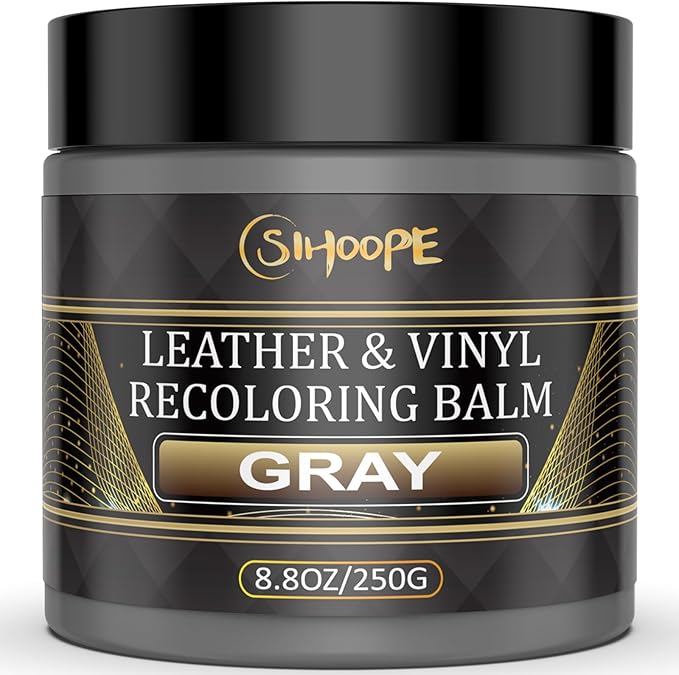 2025 New Advanced Leather Recoloring Balm,Gray Leather Repair Kit for Furniture,Leather Dye Filler,Couch Paint and Repair,Leather Color Restorer for Couches,Leather Scratch Remover for Car Interior