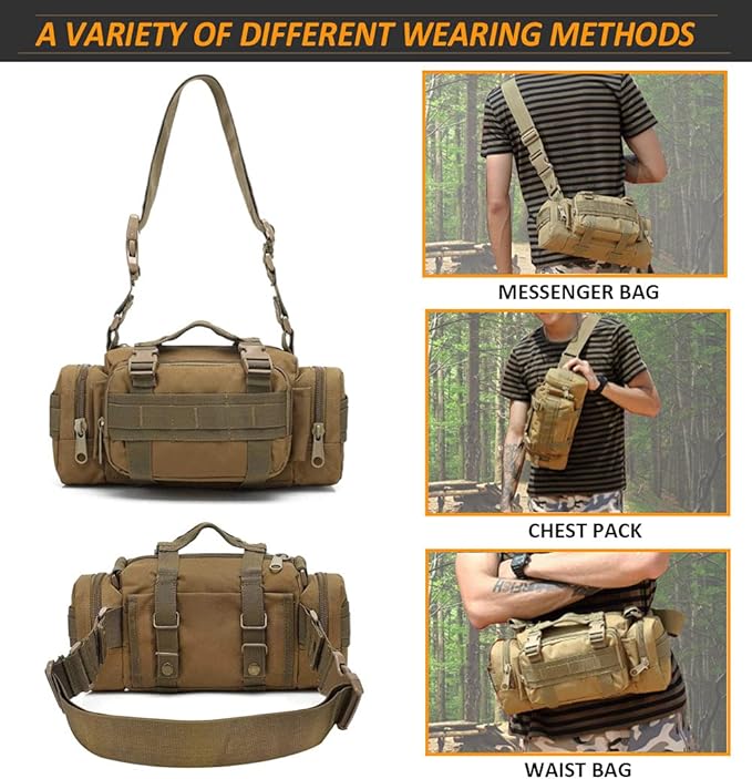 Tactical Car Seat Back Organizer Molle Backseat,Universal Molle Vehicle Organizers Panel Protector with 5 Detachable Pouches for Car Truck Jeep Vehicle (Khaki)