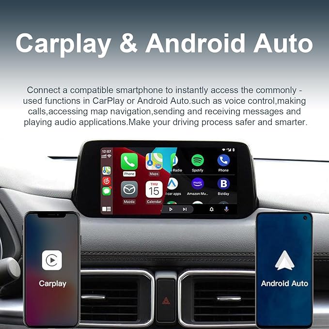 Mazda Wireless Apple CarPlay Retrofit Kit | OEM TK78669U0C USB Hub Upgrade for Wired Android Auto & Type-C Fast Charge | Compatible with CX-5, CX-9, Mazda3, Mazda6, CX-3, MX-5 (2014-2019) (P3 PRO)