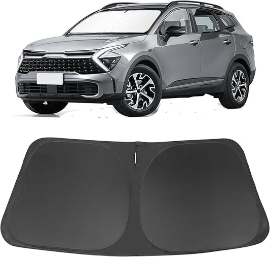 Windshield Sun Shade Custom Fit for 2023 2024 2025 2026 Kia Sportage Accessories Foldable Sunshade Sun Blocker Protect Car from Sun Rays & Heat Damage Keep Your Car Cooler