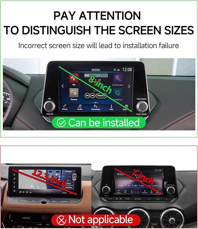 Qi2.2 Max 25W Fast Wireless Car Charger Phone Holder for 2021-2026 Nissan Rogue/2020-2025 Sentra/2019-2025 Altima 8-Inch Screen, Magnetic Phone Mount Compatible with MagSafe