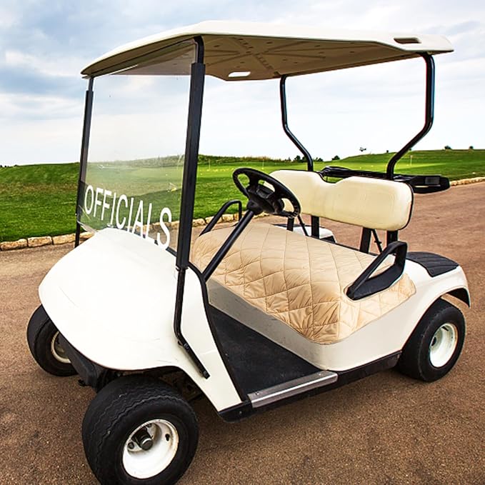 TUYU Golf Cart Seat Covers,EZGO Golf Cart Seat Blanket, Golf Cart Covers for 2-Person Seats Club Car, Golf Cart Accessories Golf Gifts for Men. Heavy Duty Golf Cart Seat Cover