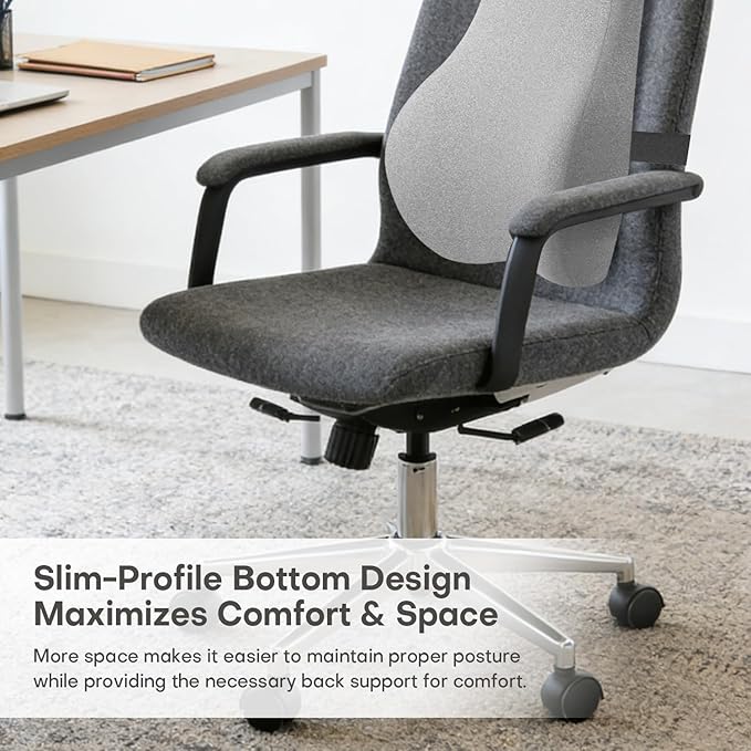 24'' Tall Back Support Pillow Fully Support Entire Back and Shoulder for Pain Relief and Comfort, Memory Foam Back Cushion for Back Rest, Ideal for Executive Office Chair, Computer & Gaming Chair