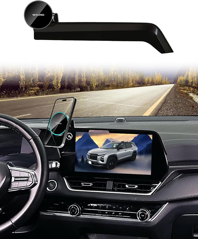 Phone Mount for Chevrolet Chevy Equinox 2025 2026 Accessories 11.3-inch Screen Fixed Clip, Car Magnetic Phone Holder Compatible with MagSafe, Magnets Fast Wireless Charger Cell Phone Base (Not for EV)