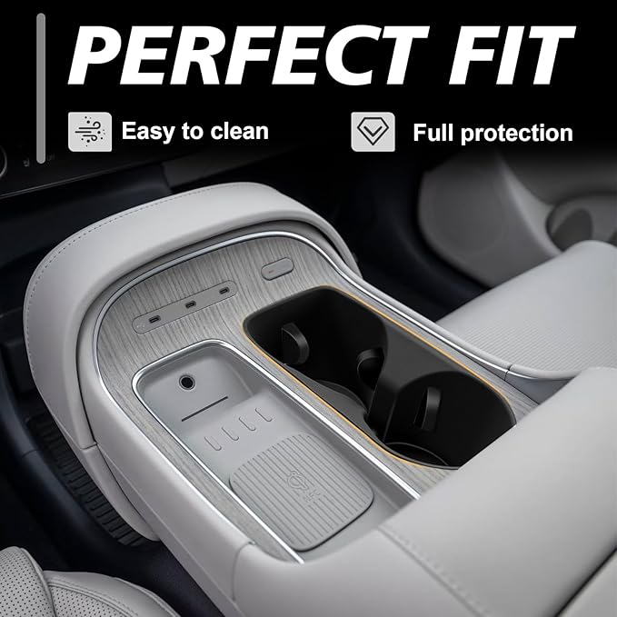 Muslogy Center Console Cup Holder Inserts Compatible with 2026 Hyundai Palisade Accessories Middle Console Drink Holder Silicone Liner Organizer Non-Slip Drink Stopper