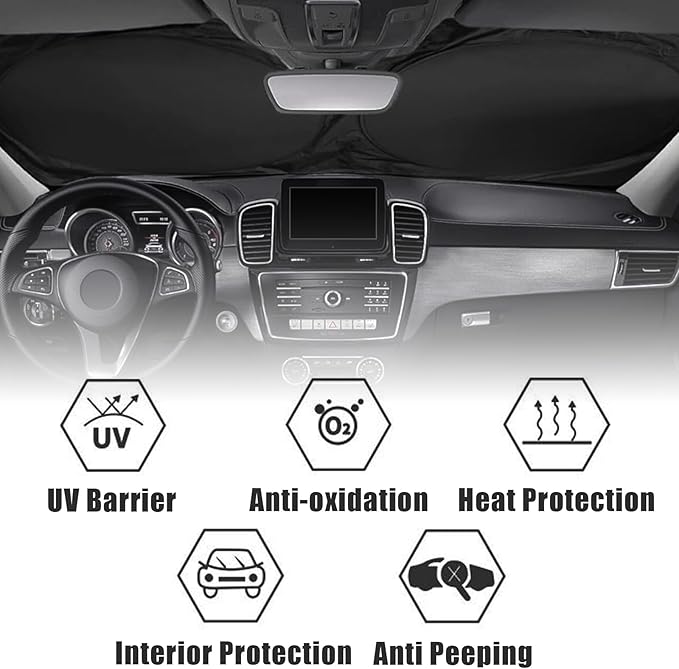 Dragonfly Car Windshield Sun Shade Foldable Sunshade Front Window Cover Sun Visor Protector Accessories (59x27.5 inches)