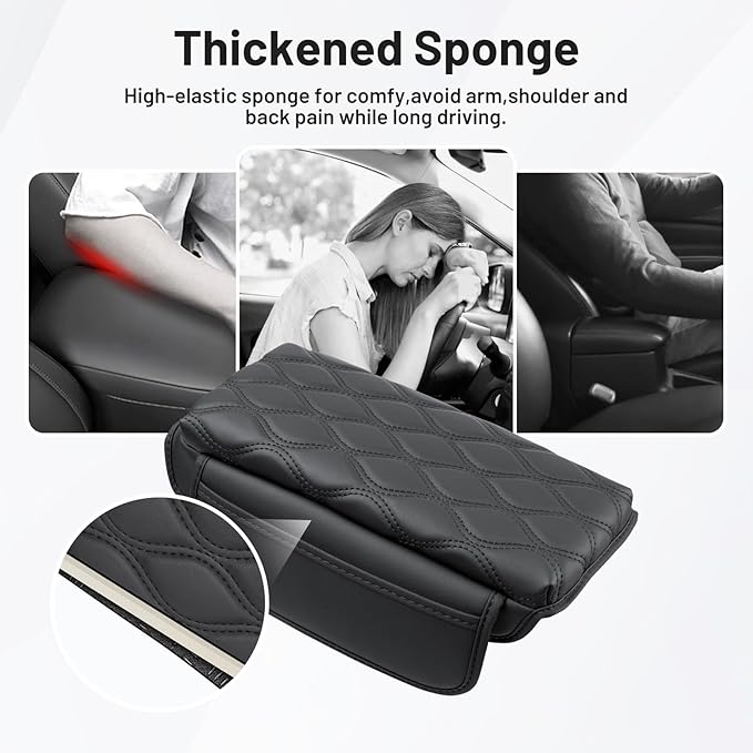 Autorder Center Console Cover for Toyota Corolla Cross 2022-2025 Accessories Armrest Cushion Cover Nappa Leather Middle Console Covers Sportage Console Cushion Pad Anti-Scratch
