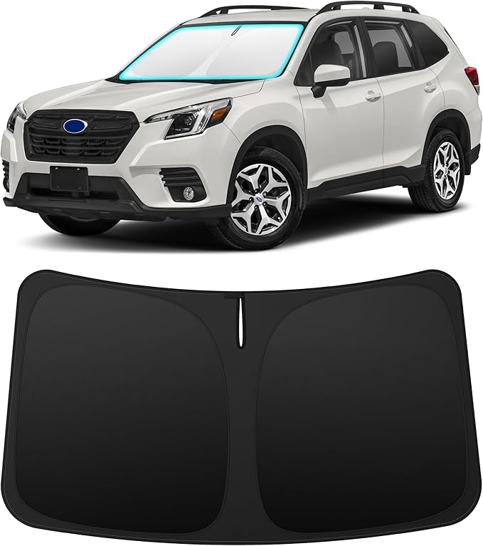 INSAUTO Custom Fit Windshield Sun Shade Accessories for Subaru Forester 2019-2025, Foldable Front Window Sunshade, UV & Heat Reflector, Keeps Interior Cool, Includes Storage Bag