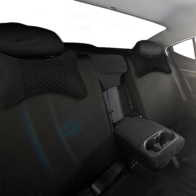 Car Headrest Pillow and Neck Support Cushion 1 Pair Black Neck Rest Pillow for Driving Multifunctional Car Seat Cushion and Lumbar Comfort