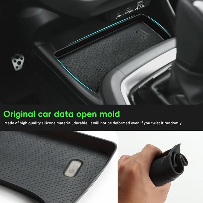 Auovo Phone Charging Mat Compatible with Subaru Crosstrek Impreza Accessories 2024 2025 2026 Car Custom Silicone Center Console Charging Protective Mat Pad 1 Piece
