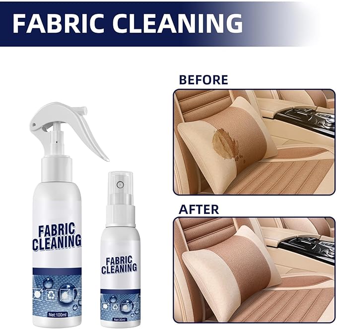 5 Seconds Car Stain Remover, Car Stain Remover, Interior Fabric Leather Cleaning, Car Seat Upholstery Strong Stain Remover, Foam Cleaner Spray for Car (30ml)