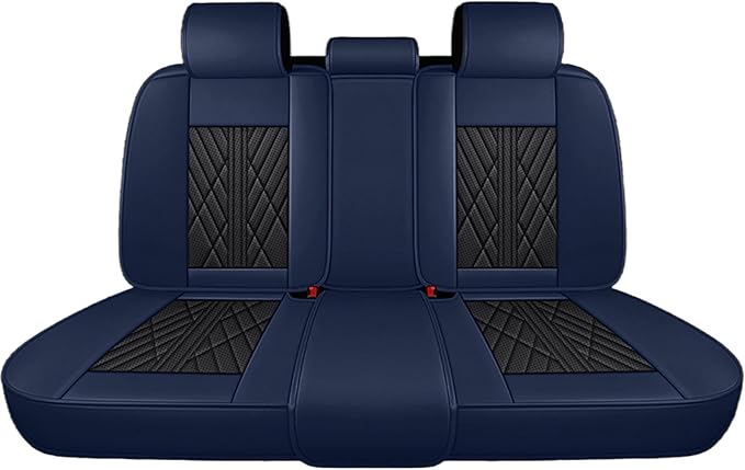 Premium Nappa Leatherette Car Seat Cover Set Custom Fit for Honda CR-V CRV 2000-2023 2024 2025 2026 Water-Proof Breathable Faux Leather Seat Cushion Protectors (Full Set 5 Seats,Black Blue)