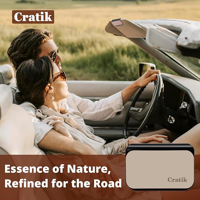Car Air Freshener - Stone Air Freshener - Car Odor Eliminator for Visor Clip- Natural Scent Starter Kit, Vehicle Scent Diffuser for Cabin, Truck & SUV-Pack of 3 (Teak-Amber-Open Air)-CLIP INCLUDED