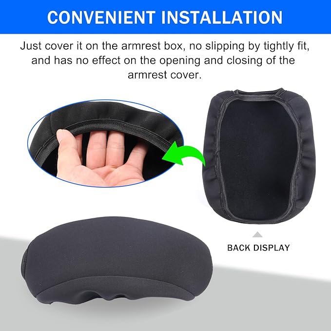 Daeiclru Car Armrest Cover Compatible with Jaguar F-Type 2013-2022, Center Console Cover, Arm Rest Cushion Pad, Car Armrest Seat Box Cover Protector Accessories (Cloth Material)