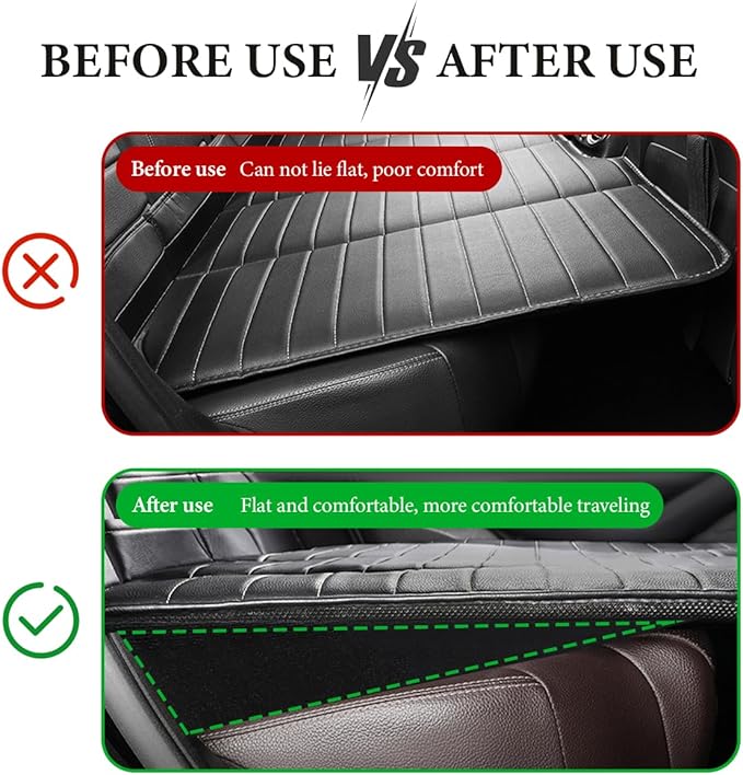 Auto Seat Wedge Leveling Cushion, Truck Driver Heightening Seat Pad Wedge Booster, Angled Design Car Seats Office Chairs Cushion for Sciatica Tailbone Pain Relief