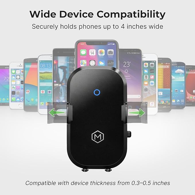 Wireless Car Charger Mount - Auto Scan & Auto Grip Car Phone Mount - Compatible with iPhone 14/15/16/17 & iPhone Air - Fast Charger Car Mount Accessories for Cup Holder