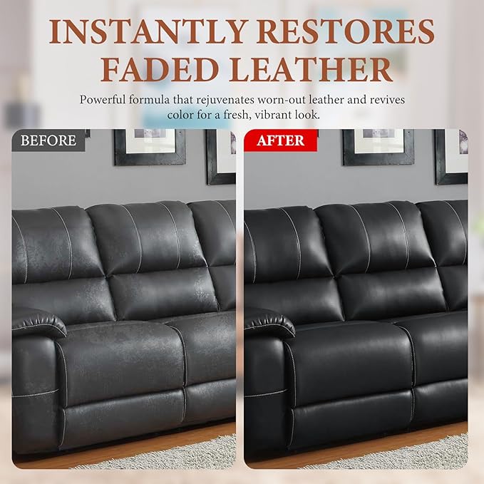 Leather Recoloring Balm Leather Color Restorer Scratch Repair Leather Paint for Furniture Couches Car Seats Shoes Bags Leather Dye and Scratched Leather with Leather Conditioner - Beige