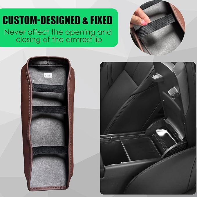 Center Console Cover for Toyota Avalon 2013-2018, Premium PU Leather Middle Console Cover Scratch-Resistant & Stylish Upgrade for Avalon Interior Accessories