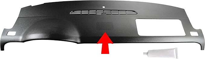 DashSkin Dash Cover Compatible with 2007-2014 Chevy Tahoe Suburban Avalanche & GMC Yukon & Yukon XL with Dash Speaker in Black - Hard Molded Plastic Dashboard Cap