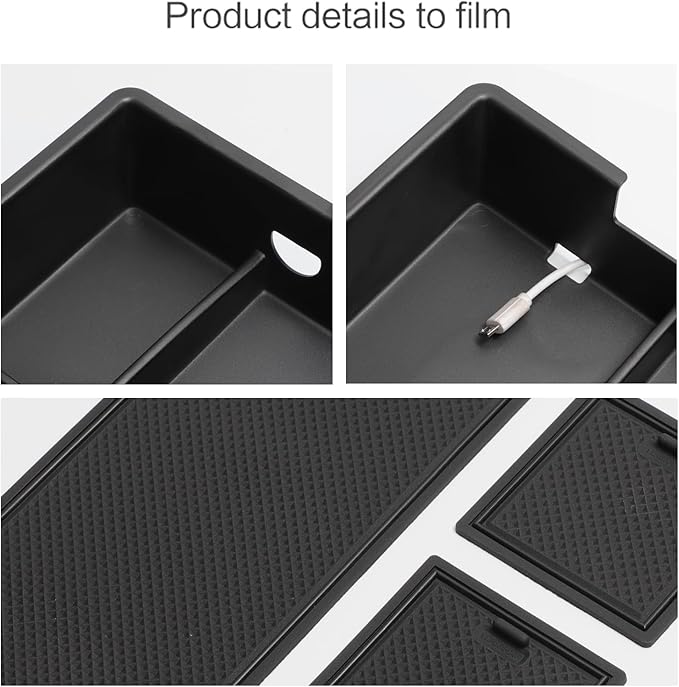 smabee Center Console Organizer Tray Compatible with 2024 2025 2026 Lexus GX 550 GX550 Accessories Armrest Storage Box ABS Insert Storage Tray Interior (Not Fit Cool Box)