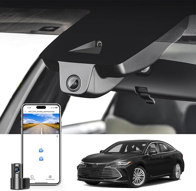 Mangoal Front 4K & Rear 1080P Dash Cam Custom Fit for Toyota Avalon 2019 2020 2021 2022 Limited Touring XLE TRD XSE, Integrated OEM Look, UHD 2160P Video, WiFi & App,Loop Recording,128GB Card
