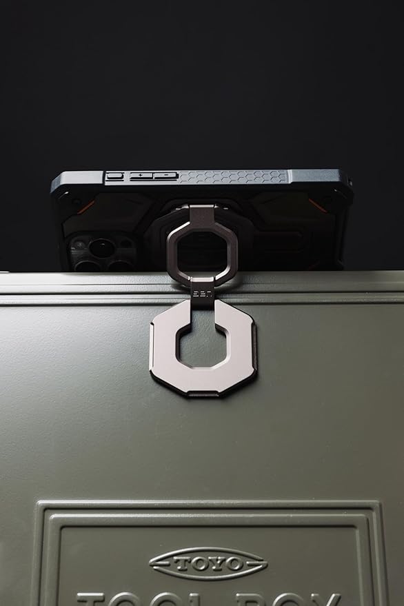 URBAN ARMOR GEAR UAG Magnetic Ring Stand Monarch Mag2 w/Built-in Bottle Opener - Ultra-Strong Double Magnet MagSafe Compatible Metal Phone Ring Grip 360 Rotation Kickstand, Burnt Orange