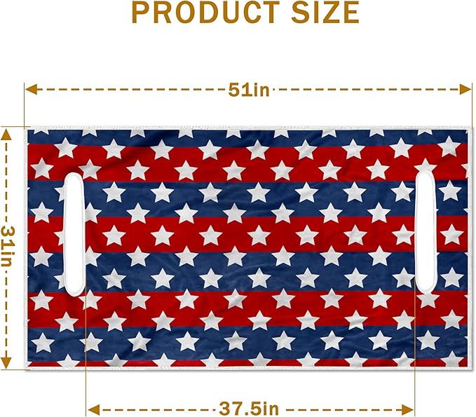 YOKYHOM American Flag Golf Cart Seat Covers for 2/4-Seater, Patriotic USA Seat Towel Blanket Keeps Seats Cool & Clean for Summer, Microfiber Fits EZGO, Club Car, Yamaha, 51"x31"