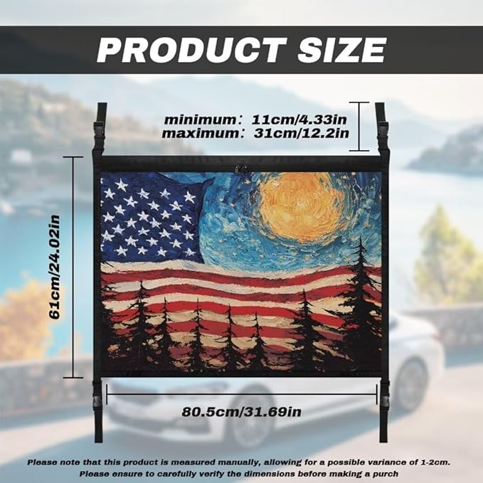 Moon USA Flag Car Roof Storage Bag Car Organizer for Car Seat Multi-Purpose Car Bag Storage Box Organizer Pouch Pocket Can Hold Mobile Phone, Wallet, Glasses