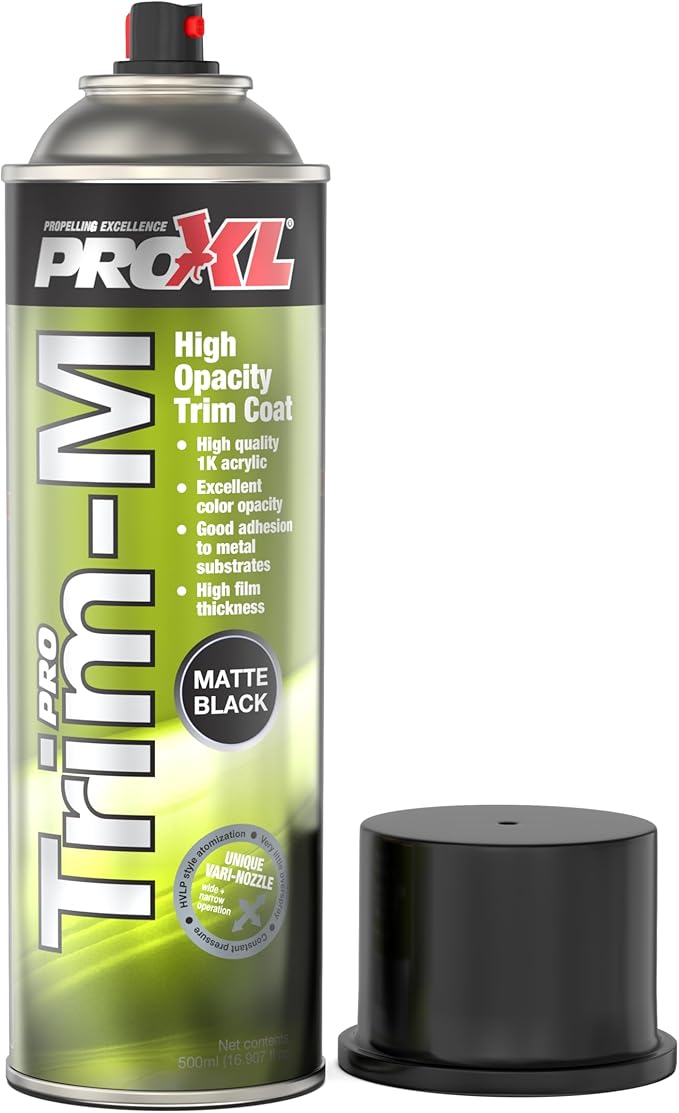 ProXL ProTrim Matt Trim Coating Aerosol - 500 ml | Restores & Renews Exterior Plastic Trim | Smooth Matt Black Finish | Fast Drying & Durable | Ideal for Bumpers, Grilles, Side Mirrors & More