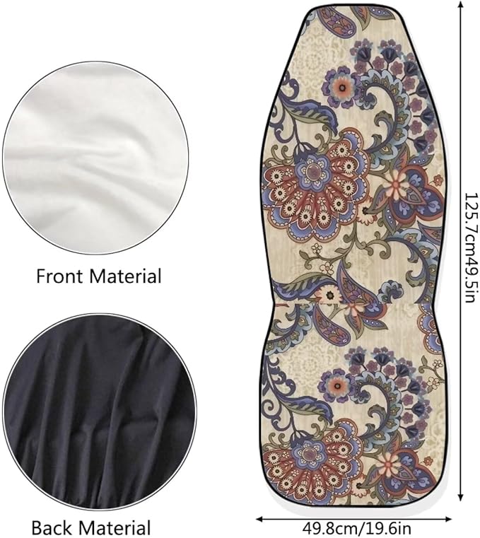 Car Seat Covers Set Front Seats Only 2 Pack Universal Fit Most Truck SUV Vans Auto Accessories Interior Cushion Protector(Floral 2)