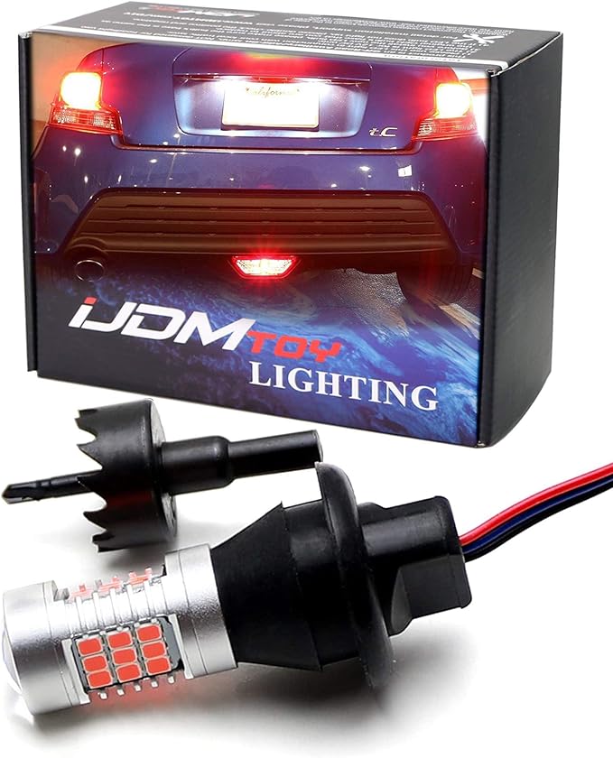 iJDMTOY Super Bright Brilliant Red LED Lighting Kit Compatible With 2014-2016 Scion tC Rear Fog Light Assy