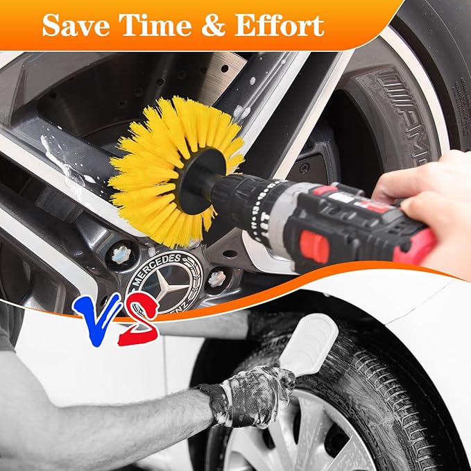 Drill Brush, Carpet Cleaning Brushes, for Floor, Grout, Car Mats, Tile, Bathroom, Carpet