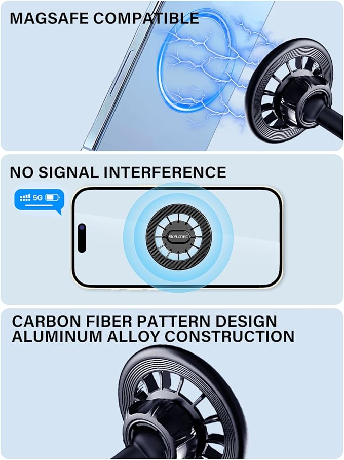 SKYLOTEC Magnetic Phone Holder Cubby Insert for Ford Maverick 2022 2023 2024 Accessories, Cell Phone Mount Storage Box Kit for MagSafe, Automobile Cradles Phone Base Not Block Air Vent