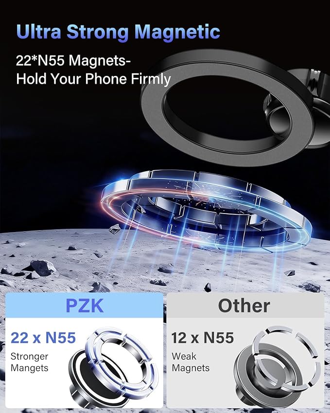 PZK Car Phone Mount for Mazda CX-3 2016-2021 /Mazda 3 2014-2016 /MX-5 Miata 2016-2023 Accessories 7-Inch Screen Compatible with Magsafe Car Phone Holder 360° Rotation Phone Cradles Not Affect Vent