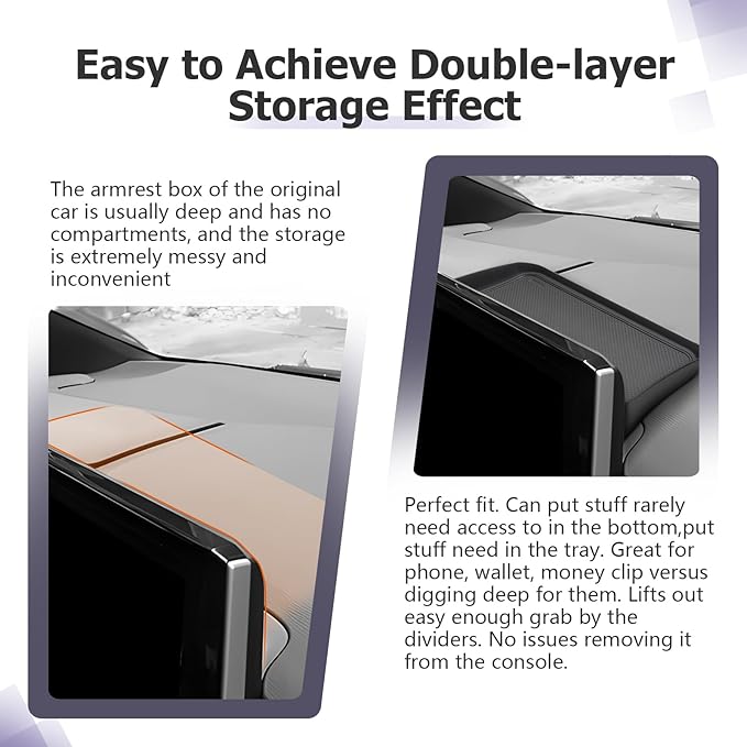 LUWU Dashboard Storage Tray Compatible with 2019-2024 2025 Toyota Corolla / 2022 2023 2024 Corolla Cross Center Console Display Box Hidden Tray Behind Screen 2024 2025 Corolla Accessories