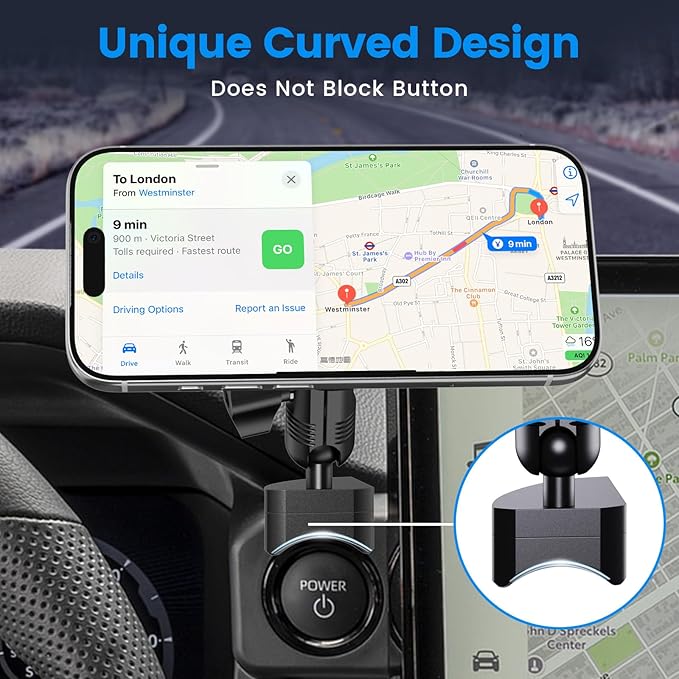 Kaishengyuan Magnetic Phone Mount Compatible with 2024-2026 Toyota Tacoma & 2025-2026 4 Runner, 360° Rotation Metal Phone Holder Cradles Bracket Stand for All Smartphones