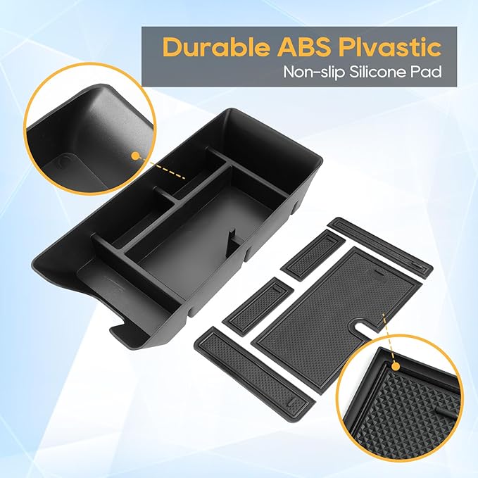 LFOTPP Center Console Organizer Tray for 2025-2026 Toyota Camry (XSE/XLE/SE/LE), ABS Armrest Storage Box Insert, Non-Slip Waterproof Car Accessories