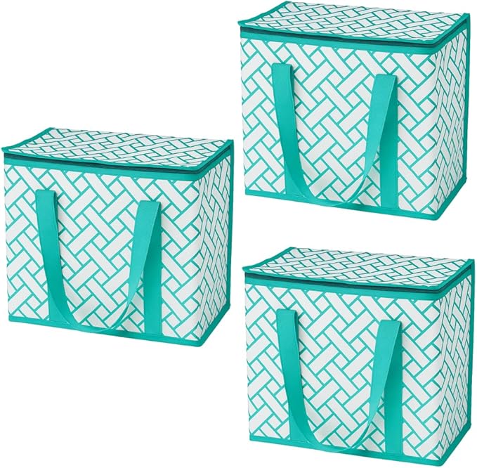 DURASACK Large Insulated Food Delivery Bag – 16"x9"x13" Reusable Thermal Tote for Hot & Cold Transport – Lightweight Grocery, Lunch, and Takeout Carrier – Water-Resistant, Foldable