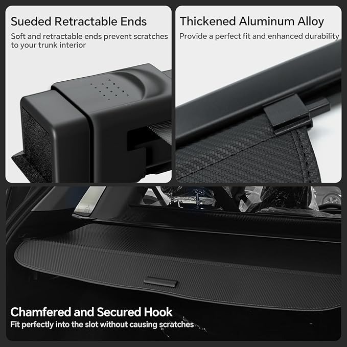 Trunk Cargo Cover for Honda CRV 2026-2023, Anti - Peeping Retractable Security Shade for Privacy, Carbon Fiber Texture, CRV Accessories