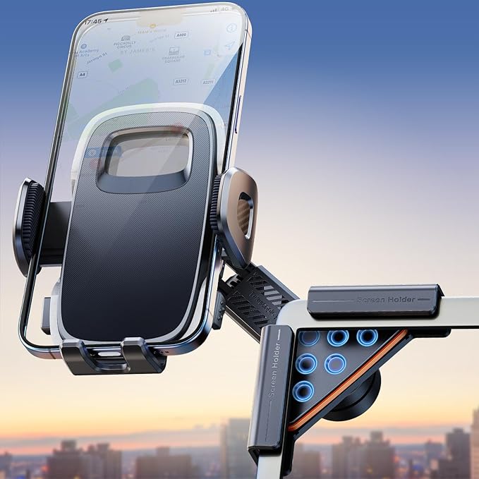 Tesla Phone Mount for Tesla Model Y/3 2026 2025 2024 2023 2022 2021, 360°Swivel Car Accessories for Tesla Screen Clip Phone Holder Stand (for Tesla Model Y(Juniper)/3(Highland)/X/S)
