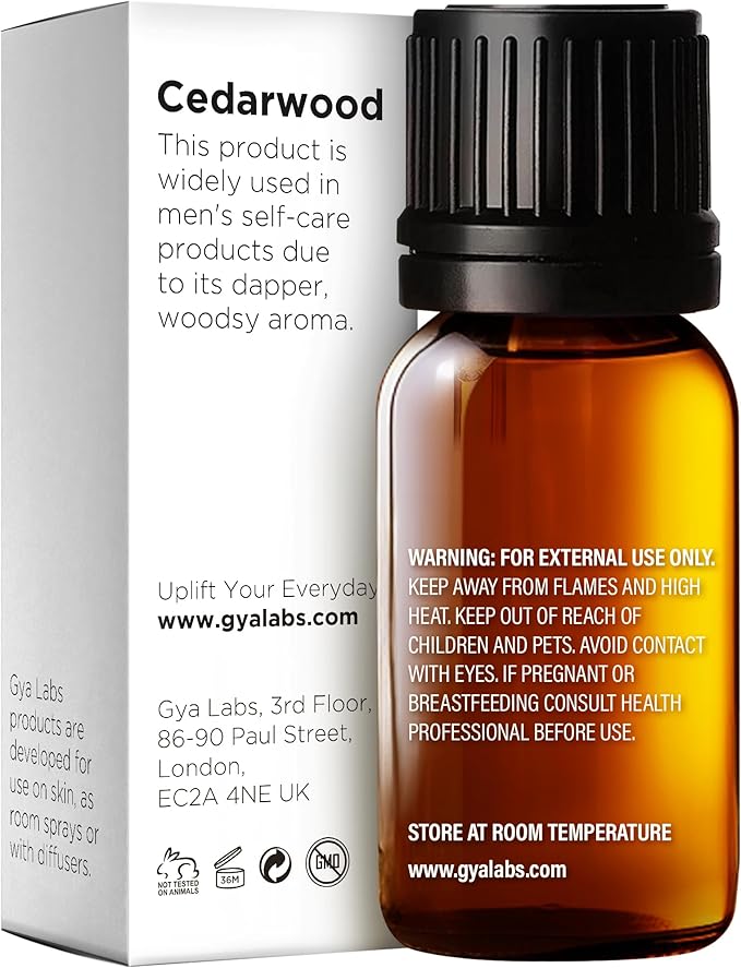 100% Pure Cedarwood Essential Oil - 0.34 Fl Oz - Cedarwood Oil for Hair, Skin, Diffuser, Aromatherapy & DIY Candle Making Scent