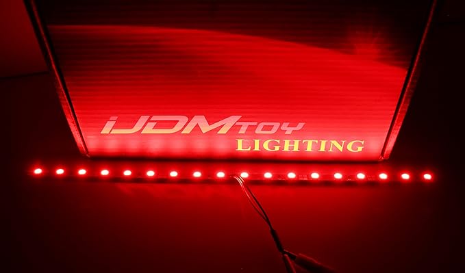 iJDMTOY 18-SMD-5050 LED Strip Light Compatible with Car Trunk Cargo Area or Interior Illumination, Brilliant Red
