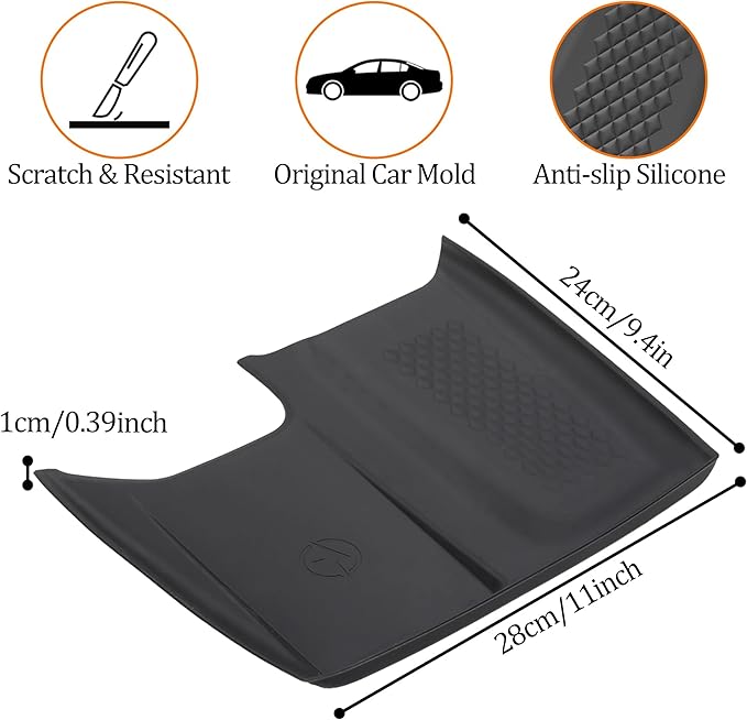 Wireless Charging Mat Compatible with 2024 2025 Toyota Grand Highlander, Non-Slip Silicone Protective Liner for Interior Accessories