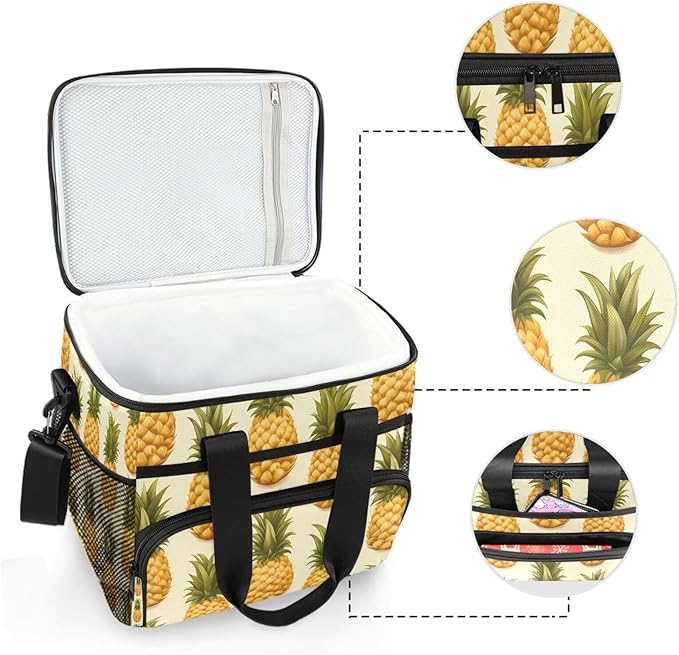 Cooler Bag Insulated Picnic Bag Large Lunch Box Reusable Tote Bag Soft Sided Portable Beach Cooler Grocery Camping