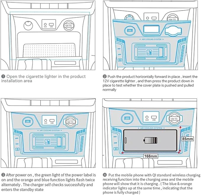 Wireless Car Charger for Hyundai Tucson 2015 2016 2017 2018, Wireless Fast Phone Charging Pad with 18W QC3.0 USB, Fit for Hyundai Tucson SE/Eco/Sport/Limited Interior Accessories Upgrades